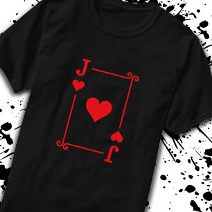 Playing Cards - Matching Hearts Card Suits - Jack T-Shirt