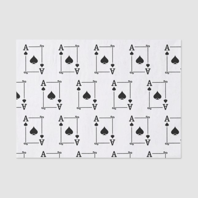Playing Cards - Matching Spades Card Suits Ace Tissue Paper (Front)