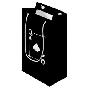 Playing Cards - Matching Spades Card Suits - Queen Small Gift Bag