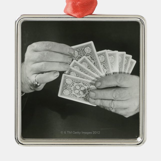 Playing Cards Metal Tree Decoration (Front)