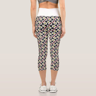 Playing cards pattern capri leggings