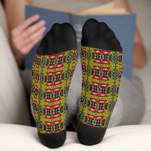 Playing cards pattern socks