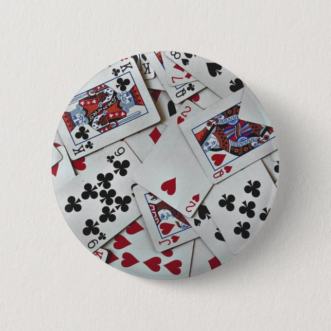 Playing Cards Poker Games Queen King 6 Cm Round Badge (Front)