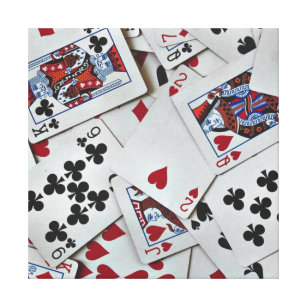 Playing Cards Poker Games Queen King Canvas Print