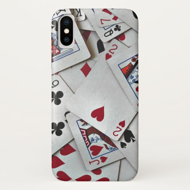 Playing Cards Poker Games Queen King Case-Mate iPhone Case (Back)