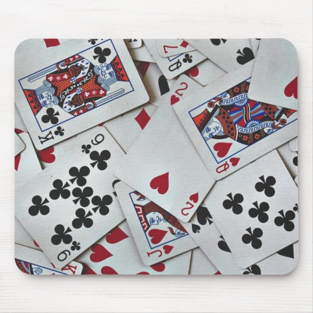 Playing Cards Poker Games Queen King Mouse Pad (Front)