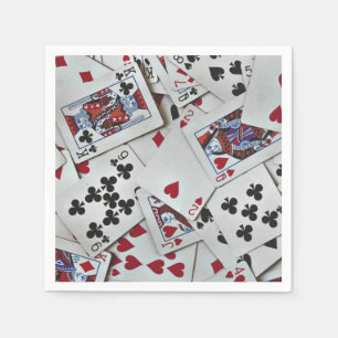 Playing Cards Poker Games Queen King Napkin