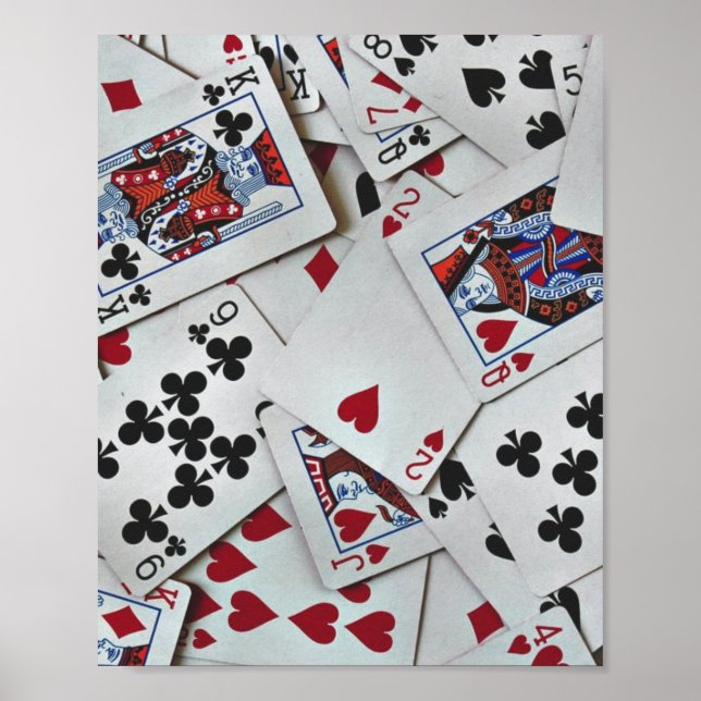 Playing Cards Poker Games Queen King Poster (Front)