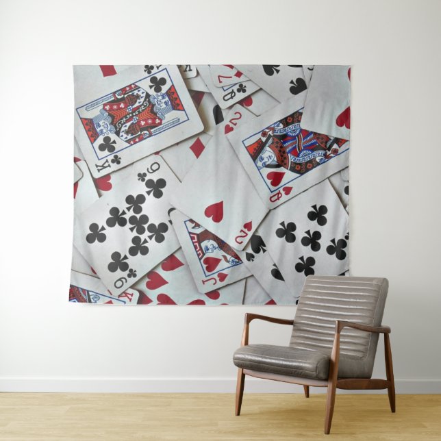 Playing Cards Poker Games Queen King Tapestry (In Situ (Horizontal))