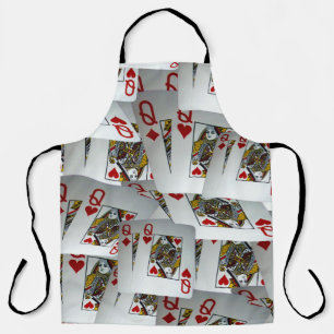Playing Cards Queen Layered, Full Print Apron