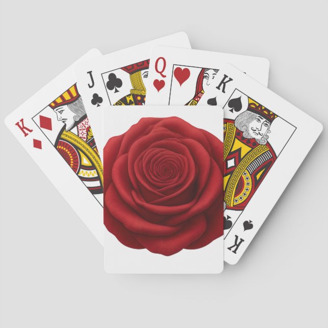 Playing Cards  - Red Rose Flower (Back)