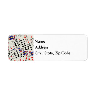 Playing Cards Return Address Label