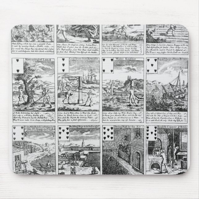 Playing cards satirising "bubble" ventures mouse pad (Front)