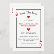 Playing Cards Save the Date Las Vegas Wedding 
