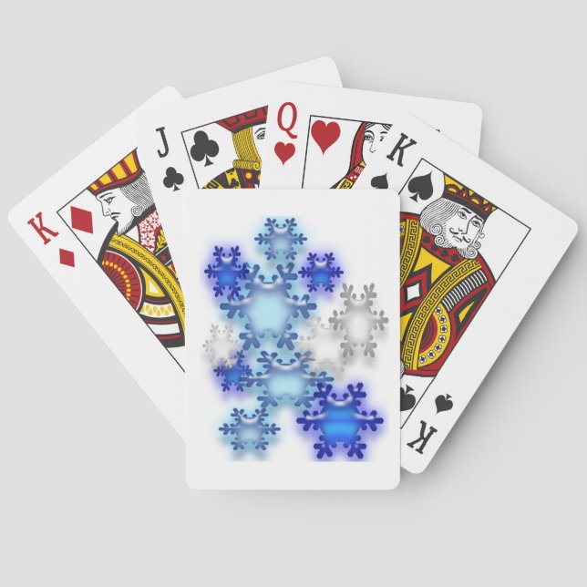 Playing Cards - Snow Flakes in 3D (Back)