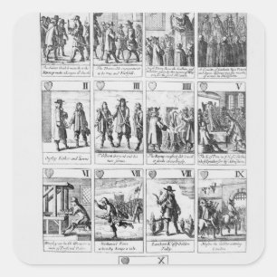 Playing cards square sticker