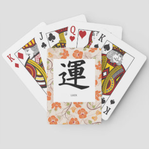 Playing CARDS, STANDARD INDEX, KANJI SYMBOL "LUCK" Cards