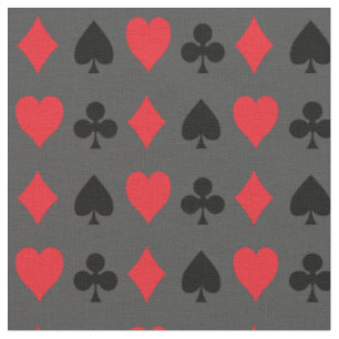 Playing Cards Suite Hearts Clubs Spades Diamonds Fabric