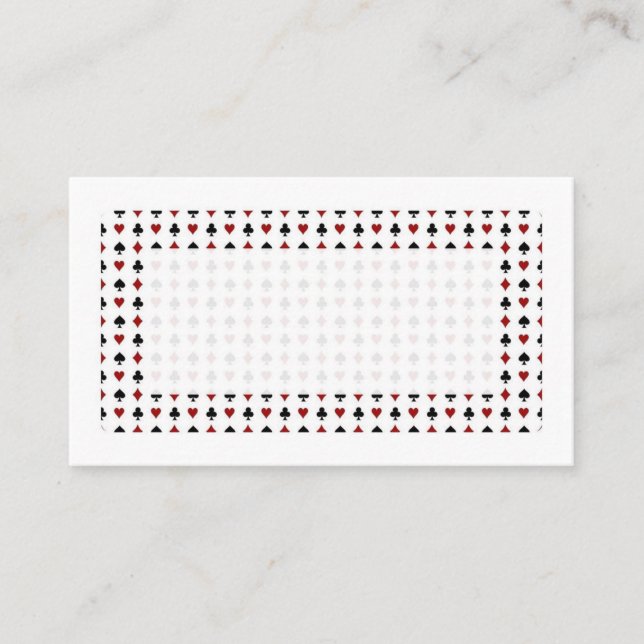 Playing Cards Symbols Minimalist Red White & Black (Front)