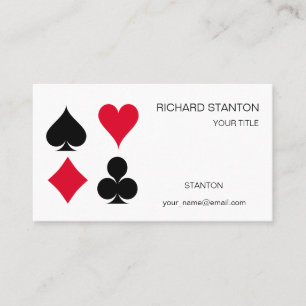 Playing cards symbols pattern