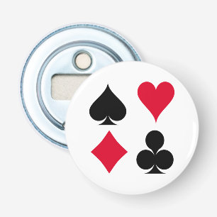 Playing cards symbols pattern bottle opener