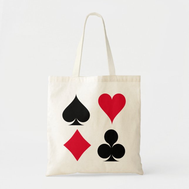 Playing cards symbols pattern tote bag (Front)