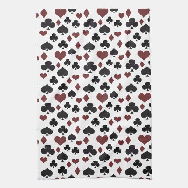 Playing Cards Tea Towel (Vertical)