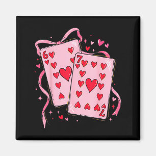 Playing Cards Valentine 6 7 67 Six Seven Valentine Magnet