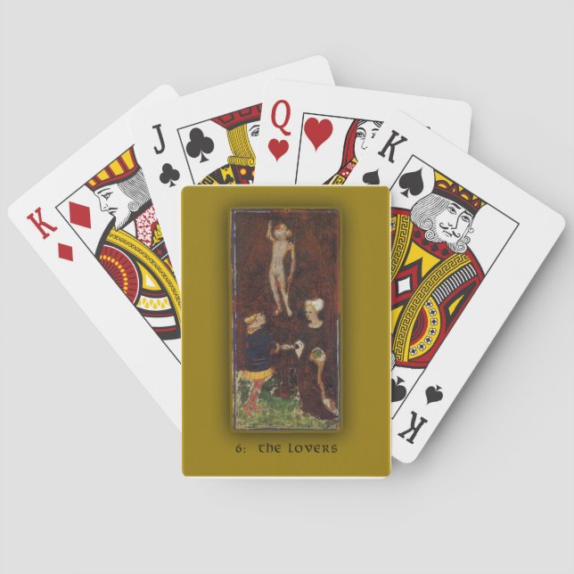 Playing Cards Visconti-Sforza Tarot The Lovers (Back)