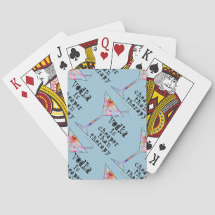 PLAYING CARDS - VODKA IS CHEAPER THAN THERAPY