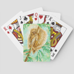 playing cards with a porcupine