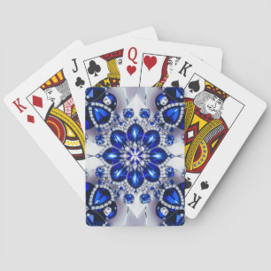 Playing Cards with Blue White Colours