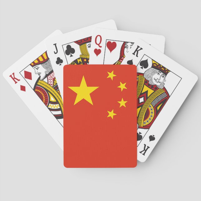 Playing Cards with Flag of China (Back)