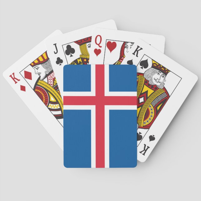 Playing Cards with flag of Iceland (Back)