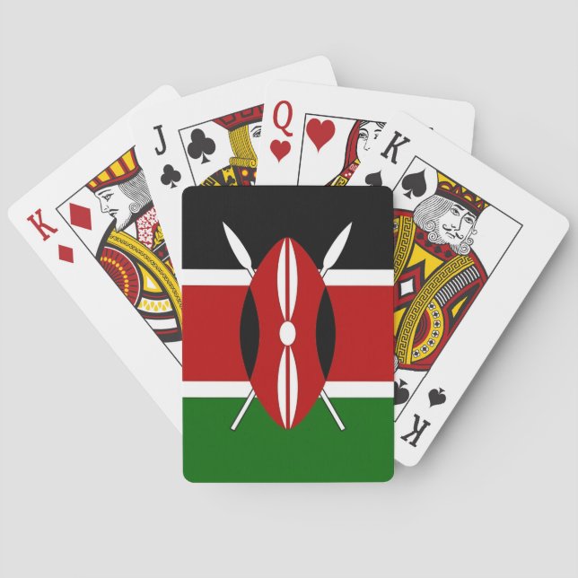 Playing Cards with Flag of Kenya (Back)