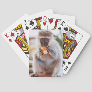 Playing Cards with front image of Monkey eating