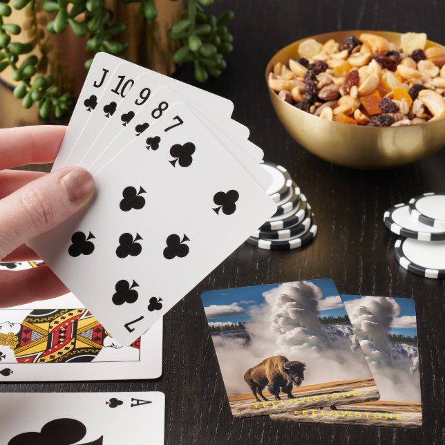 Playing Cards Yellowstone Geyser (In Situ)