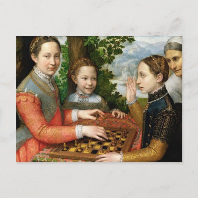 Playing Chess by Sofonisba Anguissola Postcard (Front)