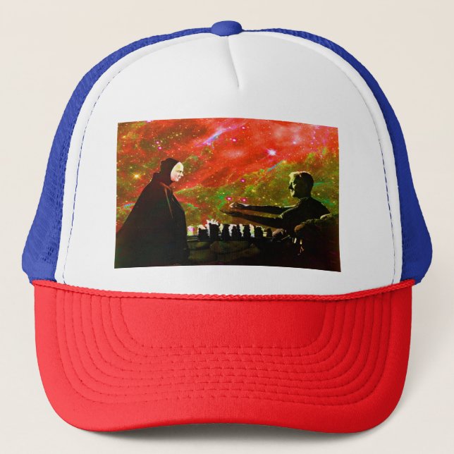 Playing Chess with Death Trucker Hat (Front)