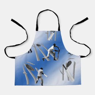 Playing Cricket, Kids Full Print Apron
