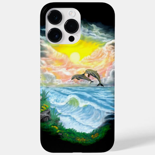 Playing Dolphins in the Sunshine Case-Mate iPhone Case (Back)