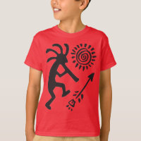 Playing Flute To the Sun Kokopelli T-Shirt