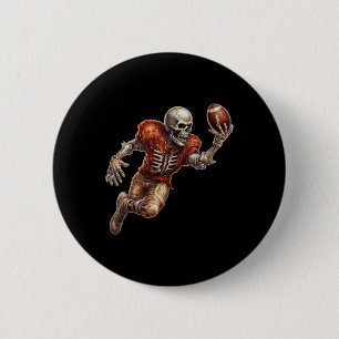 Playing Football Cool Touchdown Halloween 6 Cm Round Badge