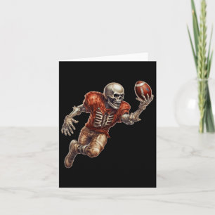 Playing Football Cool Touchdown Halloween Card