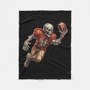 Playing Football Cool Touchdown Halloween Fleece Blanket
