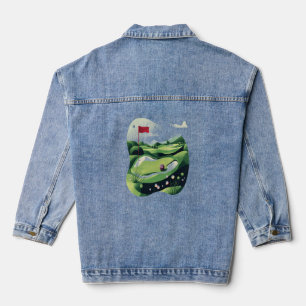 Playing Golf Field Denim Jacket