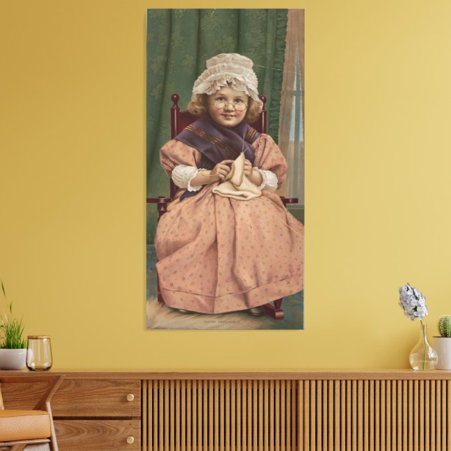  Playing grandmother  Canvas Print (Insitu(LivingRoom))