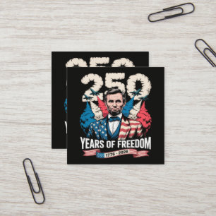 Playing Guitar 250 Years Square Business Card