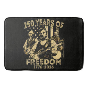 Playing Guitar 4th July 250th Anniversary Bath Mat