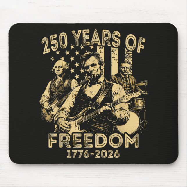 Playing Guitar 4th July 250th Anniversary Mouse Pad (Front)